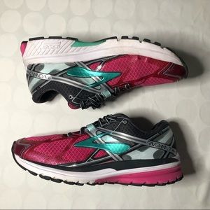Brooks Ravenna 7 Pink Teal Women Running Exercise Walking Shoes Sneakers SZ 8.5